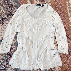Investments White Knit Sweater S
